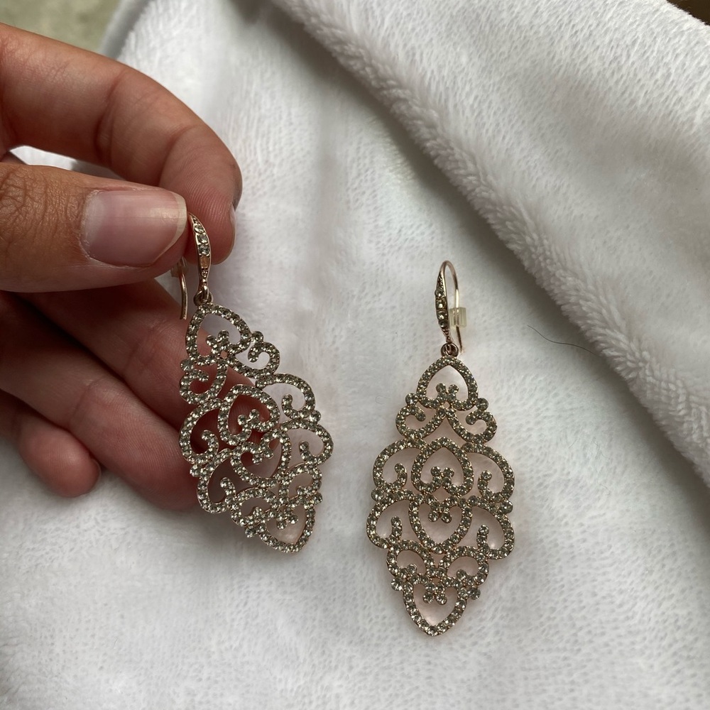 Rose gold plated earrings